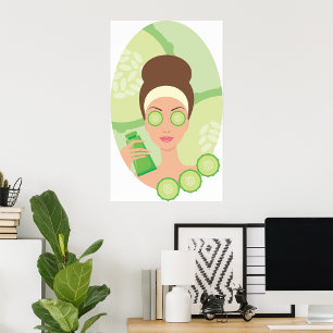 Poster Tratamento Facial com Pepino