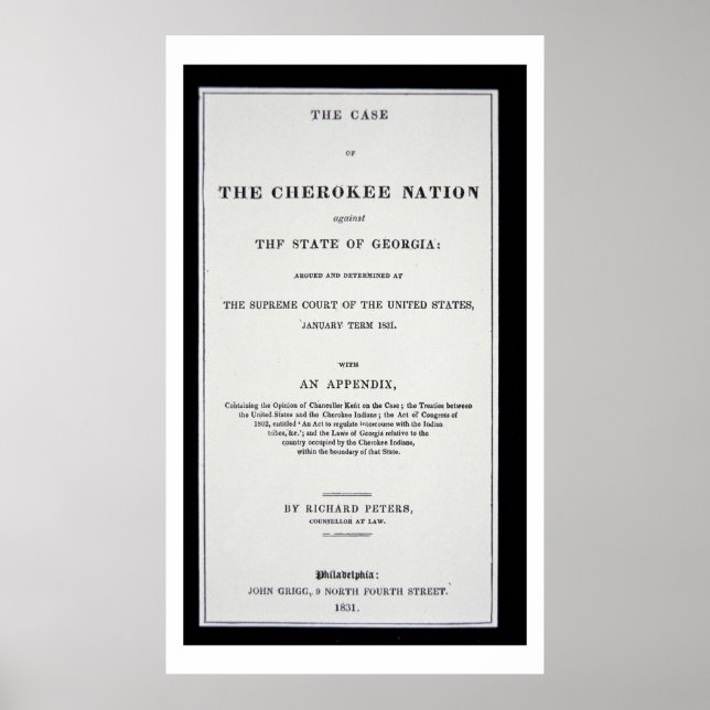Poster Trato anti-remoção, por Cherokee Nation, em respos (Frente)