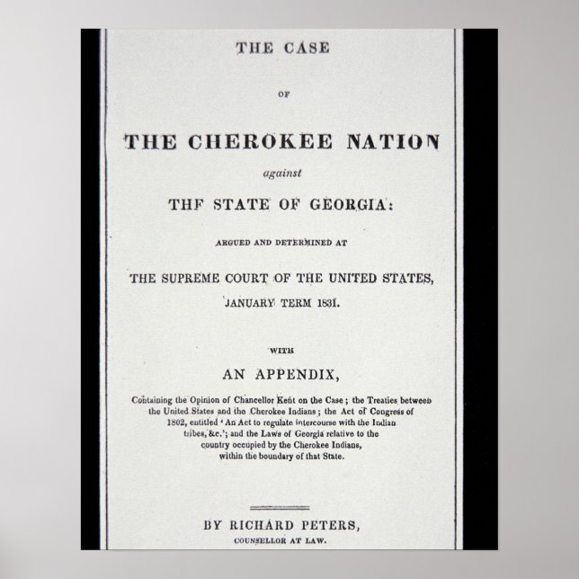 Poster Trato anti-remoção, por Cherokee Nation, em respos (Frente)