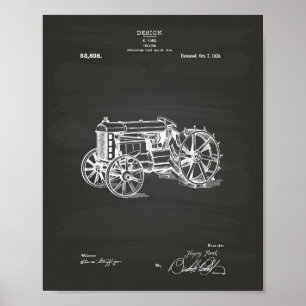 Póster Trator 1919 Painéis de arte patenteados