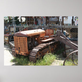 Póster Trator antigo penteado