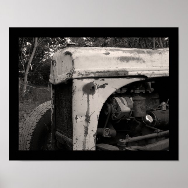 Poster Trator de Fazenda Antigo (Frente)