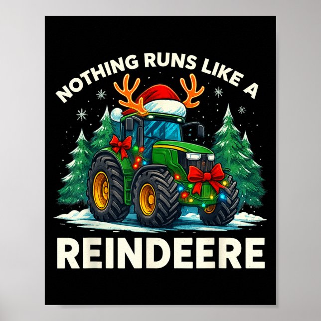 Poster Trator de Natal Engraçado Nada Funciona Como Um Re (Frente)