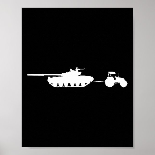 Poster Trator de reboque de tanque T72 da Rússia longe da (Frente)