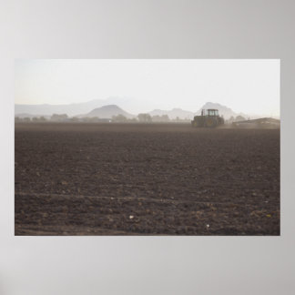 Póster Trator no campo