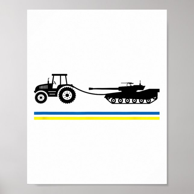 Poster Tratores Sobre Tanques Ucrânia (Frente)