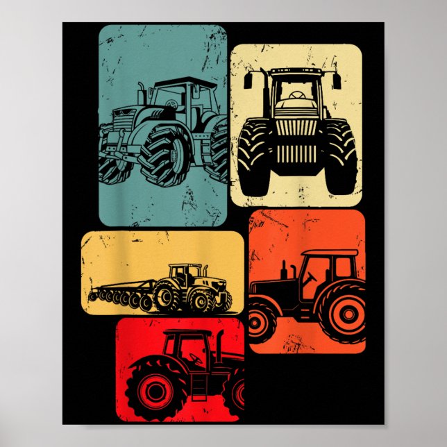 Poster Trators Fazenda Kids Boys (Frente)