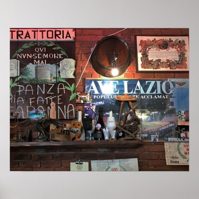 Poster Trattoria - Autêntico Charme Italiano (Frente)