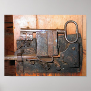 Póster Trava de porta de latão antiga