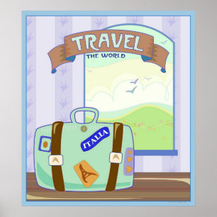 Póster travel the world