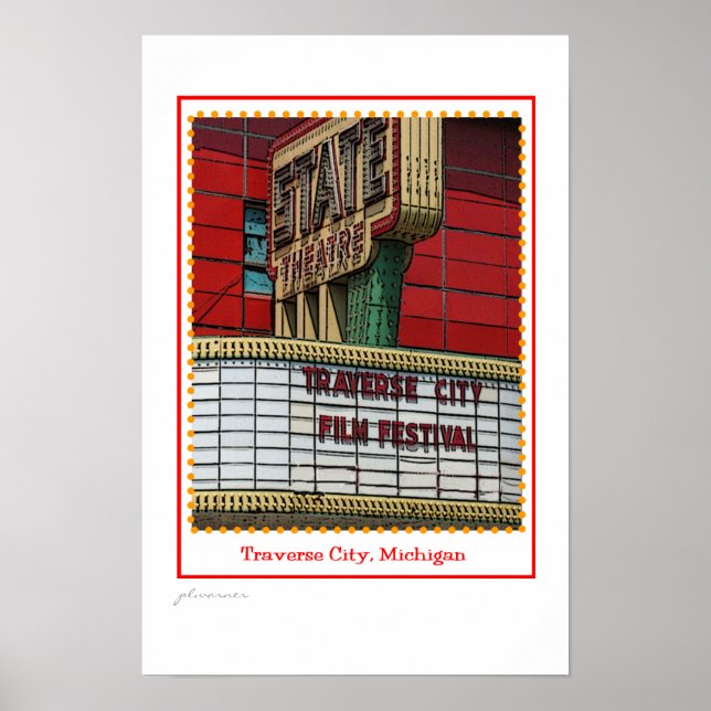 Poster Traverse City Film Festival - Teatro Estatal (Frente)
