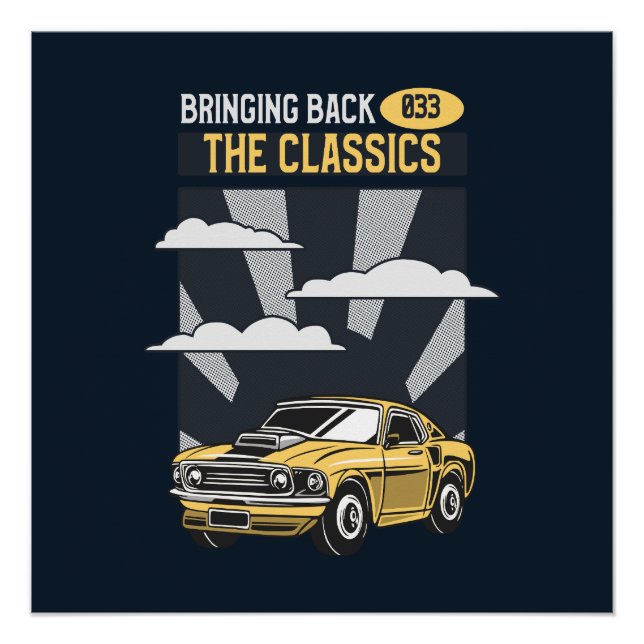Póster Trazendo de volta o carro-retrô clássico (Frente)