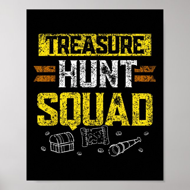 Poster Treasure Hunt Squad Hunter Treasures Caçando Treas (Frente)