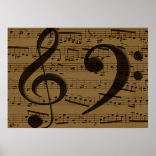 Poster Treble Clef Bass