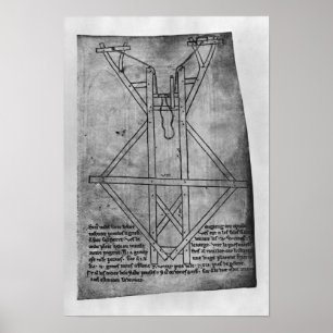 Póster Trebuchet, máquina para jogar setas