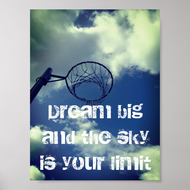 Poster Trecho do Dream Big Motivational Netball (Frente)