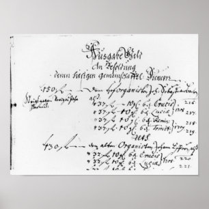 Poster Trecho do pagamento do salário de J.S. Bach