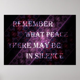 Poster Trecho real do poema dos Desiderata da listra