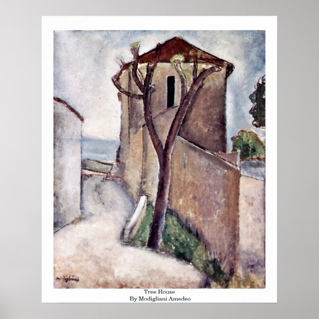 Póster Tree House Por Modigliani Amedeo (Frente)
