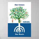 Póster Tree Menorah<br><div class="desc">A árvore representa as pessoas de Israel,  enraizadas na tradição judaica,  representada pela menorah,  e o futuro otimista é moldado pela sabedoria,  tradição e memória.</div>