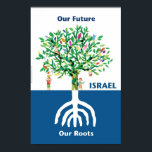 Póster Tree Menorah<br><div class="desc">A árvore representa as pessoas de Israel,  enraizadas na tradição judaica,  representada pela menorah,  e o futuro otimista é moldado pela sabedoria,  tradição e memória.</div>