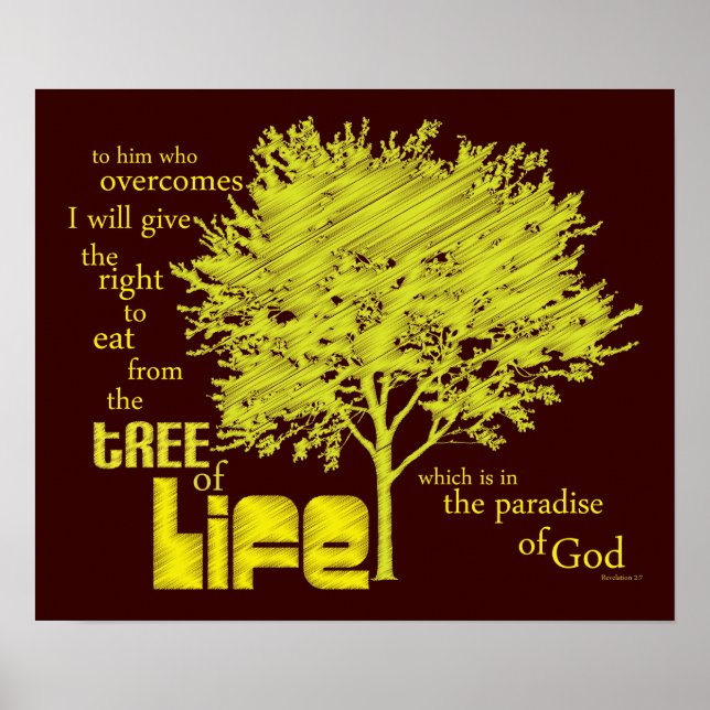 Poster Tree of Life Christian Scripting (Frente)