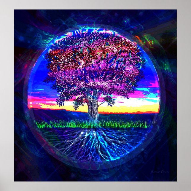 Poster Tree of Life Dark Blue (Frente)