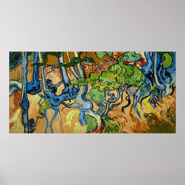Póster Tree Roots por Vincent van Gogh (julho de 1890) (Frente)