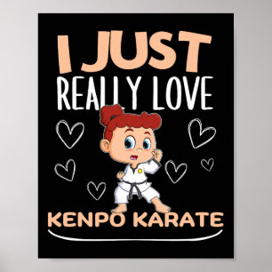 Poster Treinador Americano Kenpo Girl, Eu amo Kenpo