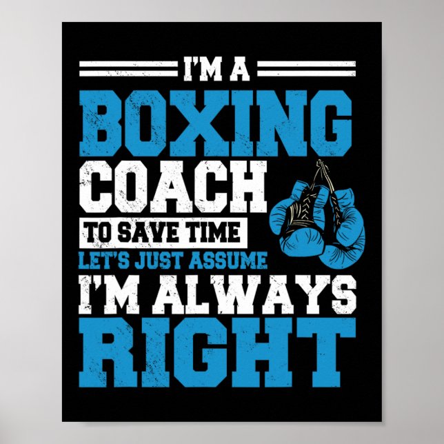 Poster Treinador Boxer Instrutor de Combate Professor de  (Frente)