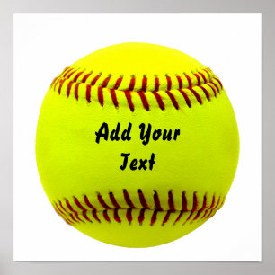 Poster Treinador da Equipe Esportiva Softball Amarela
