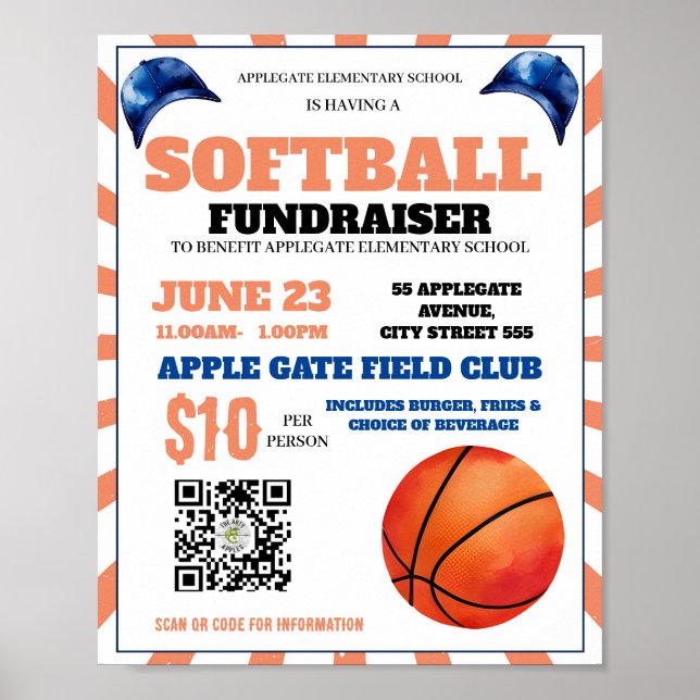 Poster treinador da igreja de basquetebol (Frente)