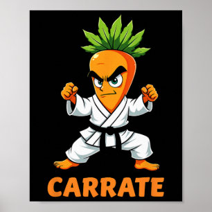 Poster Treinador de Alunos de MMA de Karatê Cenoura Carra