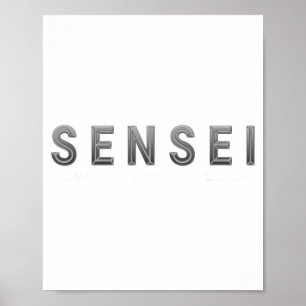 Poster Treinador de Artes Marciais Lenda Mito Sensei Cara