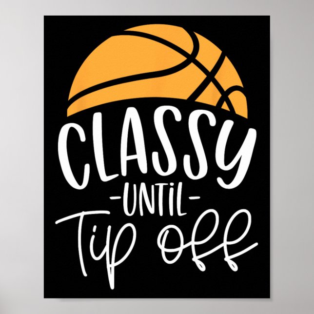Poster Treinador de Basquete Clássico até Ponta-Fora (Frente)