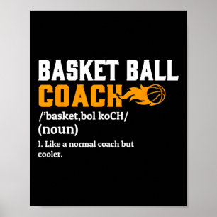 Poster Treinador de basquete Definição de Oferta Diversão
