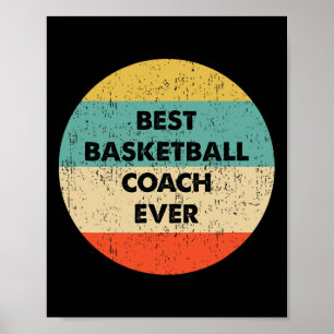 Poster Treinador de basquetebol Melhor Treinador de basqu