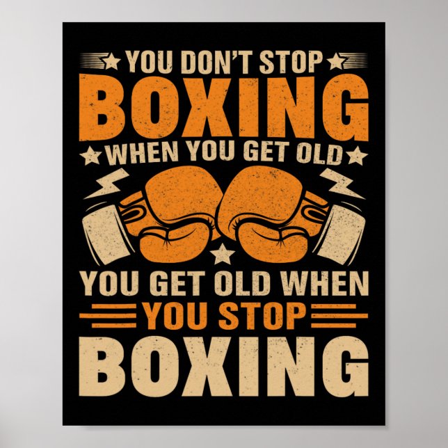 Poster Treinador de Boxe Juvenil de Boxeador Engraçado de (Frente)