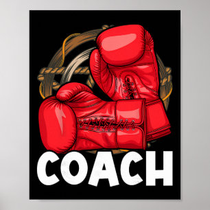 Poster Treinador de Boxe - Kickboxing Kickboxer Academia