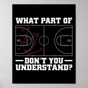 Poster Treinador De Bysketbyll Para Homens Diagrama Tátic