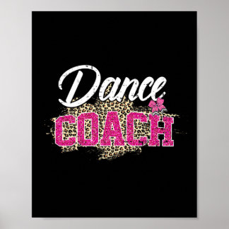 Poster Treinador de dança Leopard Engraçado Dançando Trei