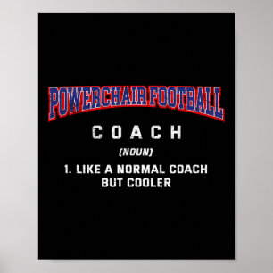 Poster Treinador de Footbyll de Cadeira de Rodas Definiçã