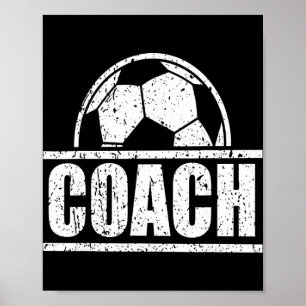 Poster Treinador de Futebol Esportes Treinamento Técnico 