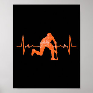 Poster Treinador de Hóquei em Campo Batimento cardíaco Ac