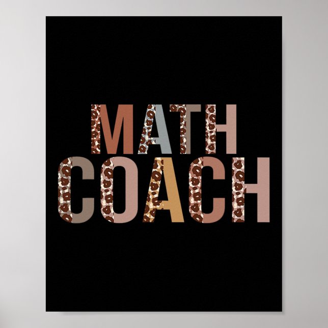 Poster Treinador De Matemática Do Leopard Oferece Diversã (Frente)