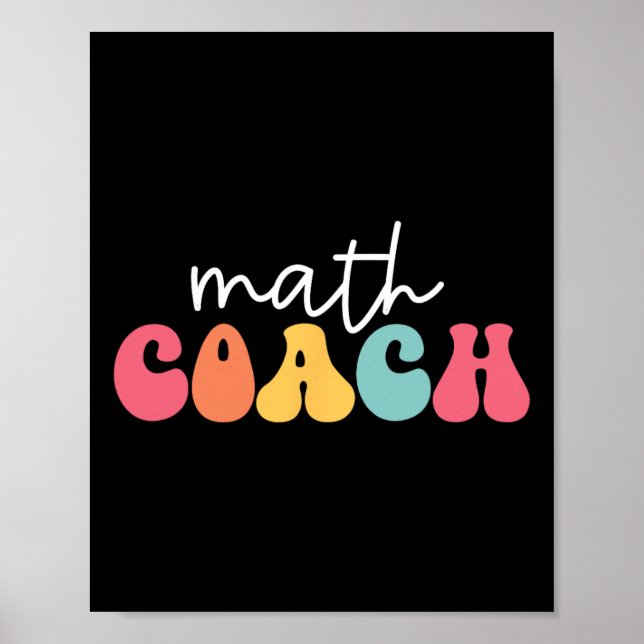 Poster Treinador de Matemática Professor de Matemática Ma (Frente)