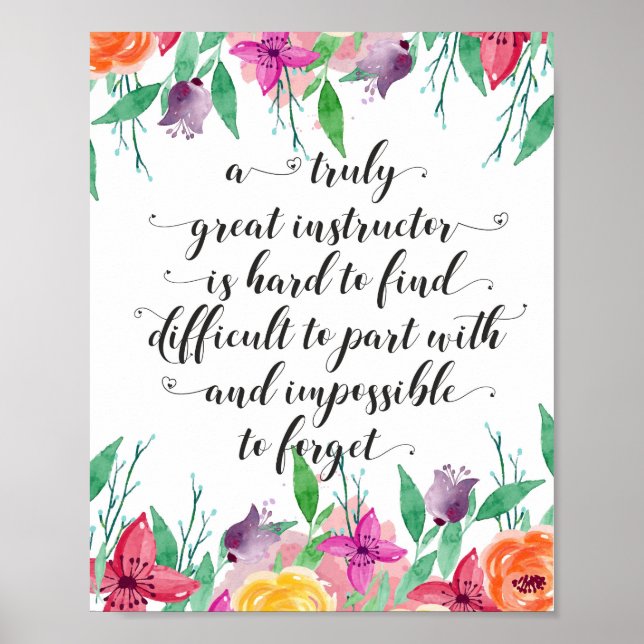 Poster Treinador de presentes do Instrutor Yoga (Frente)