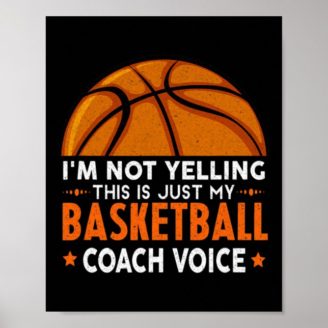 Poster Treinador Divertido - Lover de Basquete (Frente)