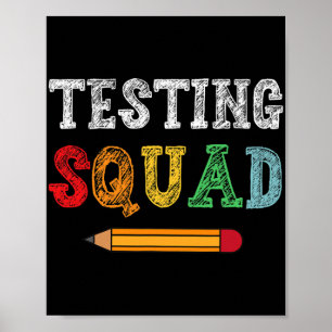 Poster Treinador do Dia de Teste de Figuras de Esquadrão