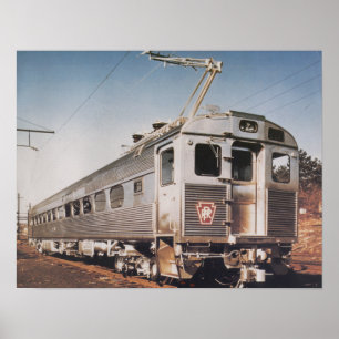 Póster Treinador elétrico de Silverliner da estrada de